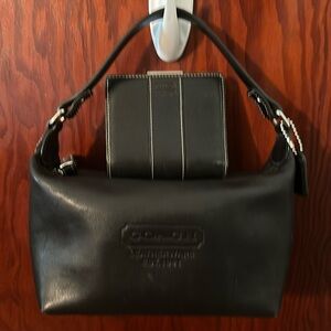 Coach Vintage Black Leather Purse & Wallet